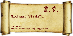 Michael Virág névjegykártya